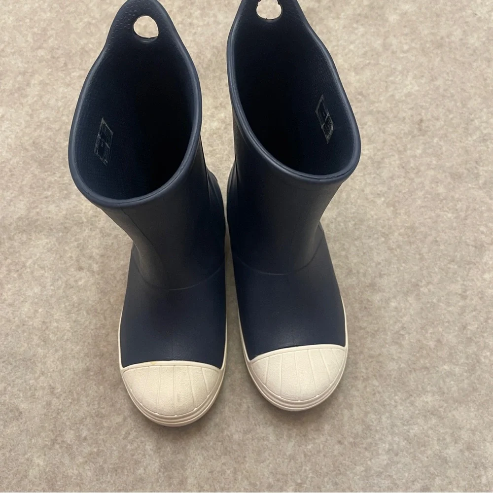 CROCS Navy Blue Toddle Little Boy Rubber Rain Boots Size 13